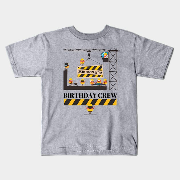 BIRTHDAY CREW Kids T-Shirt by gain